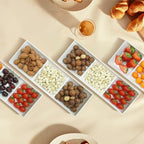 Divided Serving Tray Platter, 2 Pack 15" x 5" Fruit Veggie Food Tray for Party, Plastic Serving Trays for, alternate view 7