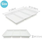 Divided Serving Tray Platter, 6 Pack 15" x 10" Fruit Veggie Food Tray for Party, Plastic Serving Trays for, alternate view 3
