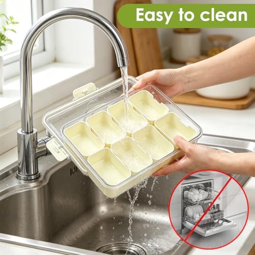 Divided Serving Tray with Lid and Handle, 8 Compartment Snack Box, Portable Snack Platter for Fruits, Veggies, alternate view