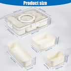 Divided Serving Tray with Lid and Handle - Clear Organizer for Candy, Fruits, Nuts, Snacks - Perfect for Party, alternate