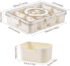 Divided Serving Tray with Lid and Handle - Snackle Box Charcuterie Container for Portable Snack Platters - Clear, alternate