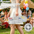 Divided Serving Tray with Lid and Handle, Time Recording 8 Compartments Snackle Box Container - Charcuterie, alternate view 4