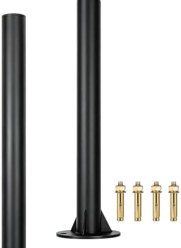 DIY Base Mount Heavy Duty Steel Pole - 7.8 ft x 2 inch