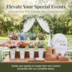 DIY Bloom Flower Buckets Bar Supplies Set, 45 Pcs Complete Bouquet Bags kit in White, alternate view 7