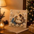 DIY Christmas Pearl Diamond Painting Art Kit with Frame, DIY Jesus Pearl Art Kit, 5D Special Shape Diamond, alternate view 5