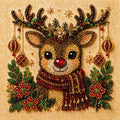 DIY Christmas Pearl Diamond Painting Art Kit with Frame, Home Wall Decor Art Craft Kit, Holiday Christmas Wall