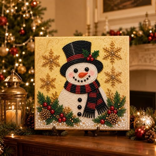 DIY Christmas Pearl Diamond Painting Art Kit with Frame, Home Wall Decor Art Craft Kit, Holiday Christmas Wall, alternate