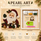 DIY Christmas Pearl Diamond Painting Art Kit with Frame, Home Wall Decor Art Craft Kit, Holiday Christmas Wall, alternate