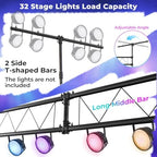 DJ Light Stand, 14FT Lighting Truss System with 32 Lights Hold 220LBS Capacity, 11-Level Adjustable Heights, alternate view 3