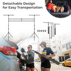 DJ Light Stand, 14FT Lighting Truss System with 32 Lights Hold 220LBS Capacity, 11-Level Adjustable Heights, alternate view 5