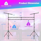 DJ Light Stand, 14FT Lighting Truss System with 32 Lights Hold 220LBS Capacity, 11-Level Adjustable Heights, alternate view 7