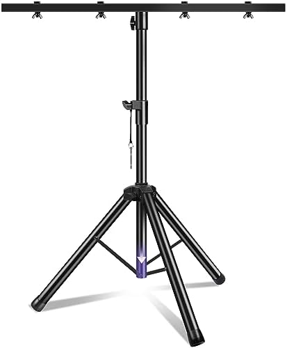 DJ Light Stand Heavy Duty Par Can Tripod T-Bar Stage Lights Stand Adjustable 39-70 Inch DJ Lighting Tripod Mount