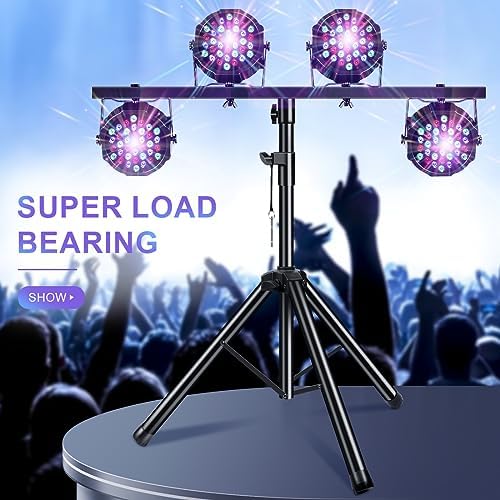 DJ Light Stand Heavy Duty Par Can Tripod T-Bar Stage Lights Stand Adjustable 39-70 Inch DJ Lighting Tripod Mount, alternate