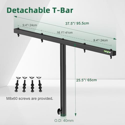 Dj Light Stand Metal Stage Tripod Stand with T Bar Crossbar Mount, alternate view 4