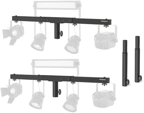 DJ Light Stand T-Bar Cross Bar with Extended Pole Mount, Set of 2