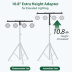 DJ Light Stand T-Bar Cross Bar with Extended Pole Mount, Set of 2, alternate view 2