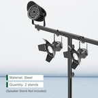 DJ Light Stand T-Bar Cross Bar with Extended Pole Mount, Set of 2, alternate view 3