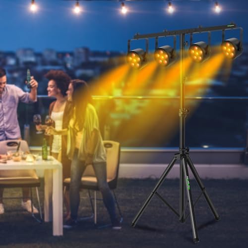 DJ Light Stand T-Bar Cross Bar with Extended Pole Mount, Set of 2, alternate view 7
