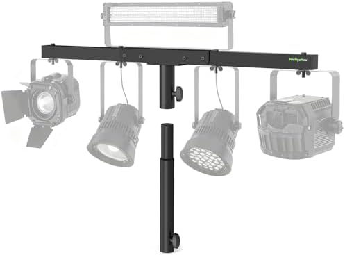 DJ Light Stand T-Bar Cross Bar with Extended Pole Mount, Single