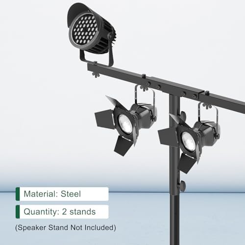 DJ Light Stand T-Bar Cross Bar with Extended Pole Mount, Single, alternate view 2