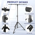 DJ Light Stand T-Bar, Heavy-Duty 39-70 Inch Par Can Tripod, alternate view 5