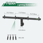DJ Light T-Bar Extension Cross Bar Mount for Tripod Speaker Stand, alternate view 5