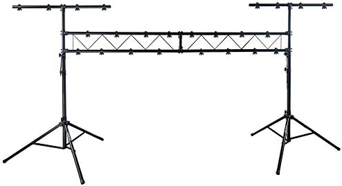 DJ Lighting Stand-Adjustable Height, 11.5 ft Tall with Truss, Portable Lighting Truss System and T-Bars