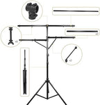 DJ Lighting Stand, Height Adjustable, 12 ft Tall, with Side Bars and Tripod Base (STLS-M12), alternate view 3