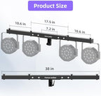 DJ Lighting T-Bar 2 Pack, 5 Lights Portable Extension Crossbar Mount 38 inches long for 35mm Tripod Stand Heavy, alternate