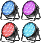 DJ Lights, 54 x 3W RGB LED Stage Par Lights, DMX/Sound(LPC015,4P) in Black