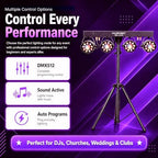 DJ Lights DMX Stage Lights LED PAR Light with Strobe Uplighting, alternate view 4