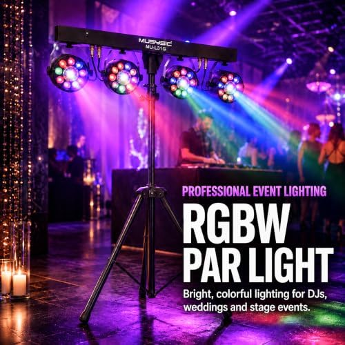 DJ Lights DMX Stage Lights LED PAR Light with Strobe Uplighting, alternate view 7