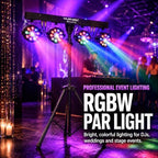 DJ Lights DMX Stage Lights LED PAR Light with Strobe Uplighting, alternate view 7