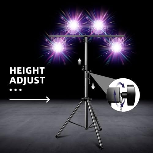 DJ Lights Stand 41-95 Inch, Heavy Duty DJ Stand 1 Pack, Adjustable Height Par Can Tripod Stage Light Stand 8ft, alternate