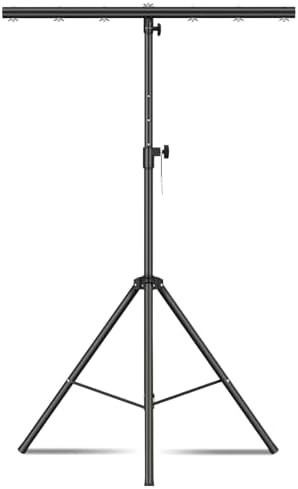 DJ Lights Stand with Round T Bar, Heavy Duty Par Can Tripod