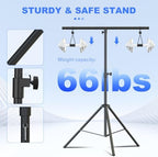 DJ Lights Stand with Round T Bar, Heavy Duty Par Can Tripod, alternate view 4