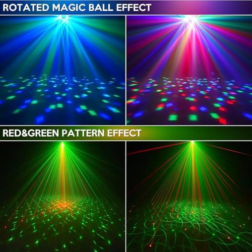 DJ Lights with Carry Bag,5IN1 DJ Party Lights with Stand Party Light Disco Light by Remote Control Sound, alternate view 2