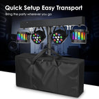 DJ Lights with Stand, Rechargeable Battery Powered Stage Light System, 4-in-1 Party Bar Light Package, Sound, alternate view
