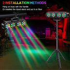 DJ Lights with Stand, Telbum Stage Lights with Stand Sound Activated LED Par Light Set, for Mobile Booth Gig Bar, alternate