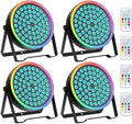 DJ Par Lights 4Pack 90W 60LEDs RGB Halo Strip in Black