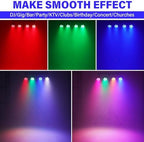 DJ Stage Lights with Stand, 240W RGBW LED Par Light, DMX, Wireless Footpedal, Remote Control, Sound-Activated, alternate view