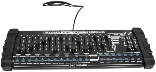 DMX512 DJ Controller 384CH DMX Cotroller Use for Program Editing of Bar Club Live Lights Show Support 30 Banks 8