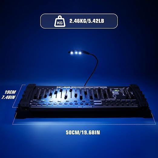 DMX512 DJ Controller 384CH DMX Cotroller Use for Program Editing of Bar Club Live Lights Show Support 30 Banks 8, alternate