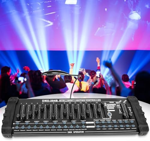 DMX512 DJ Controller 384CH DMX Cotroller Use for Program Editing of Bar Club Live Lights Show Support 30 Banks 8, alternate