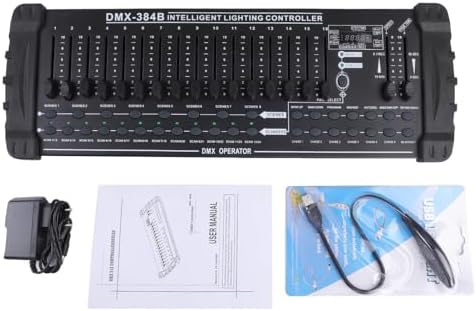 DMX512 DJ Controller 384CH DMX Cotroller Use for Program Editing of Bar Club Live Lights Show Support 30 Banks 8, alternate