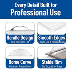 Dome Cover - Clear End Cut Food Cover for Displays, 21.25in Plastic Dome with Handle, Commercial Use in Clear, alternate view