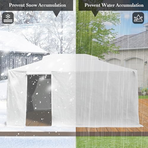 Domi 12' x 14' Universal Winter Gazebo Cover, All Season Waterproof Enclosed Cover with Sidewalls & Ventilated, alternate