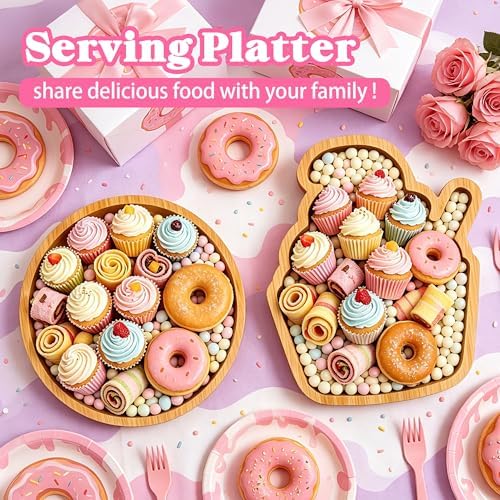 Donut Charcuterie Boards Ice Cream Birthday Party Decorations Food Plates in Donut&ice Cream, alternate view 4