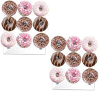 Donut Stand 2 Pack Clear Acrylic Donut Wall Display Stand for Dessert Table in Clear
