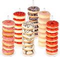 Donut Stand 6 Pack, Acrylic Bagel Stand, Clear Doughnut Holder in Clear